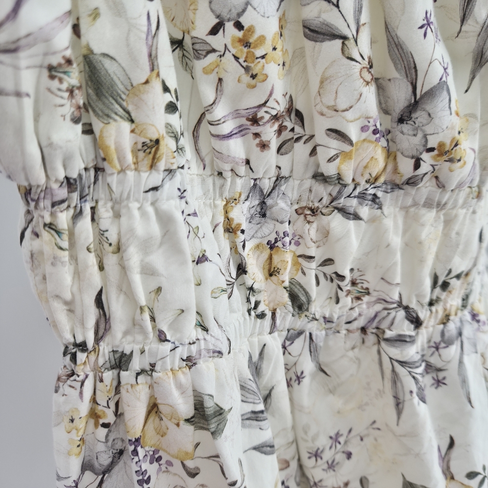 En Saison Mindy Midi Ruffle Sleeve Pull-on Cotton Dress - Picture 11 of 11